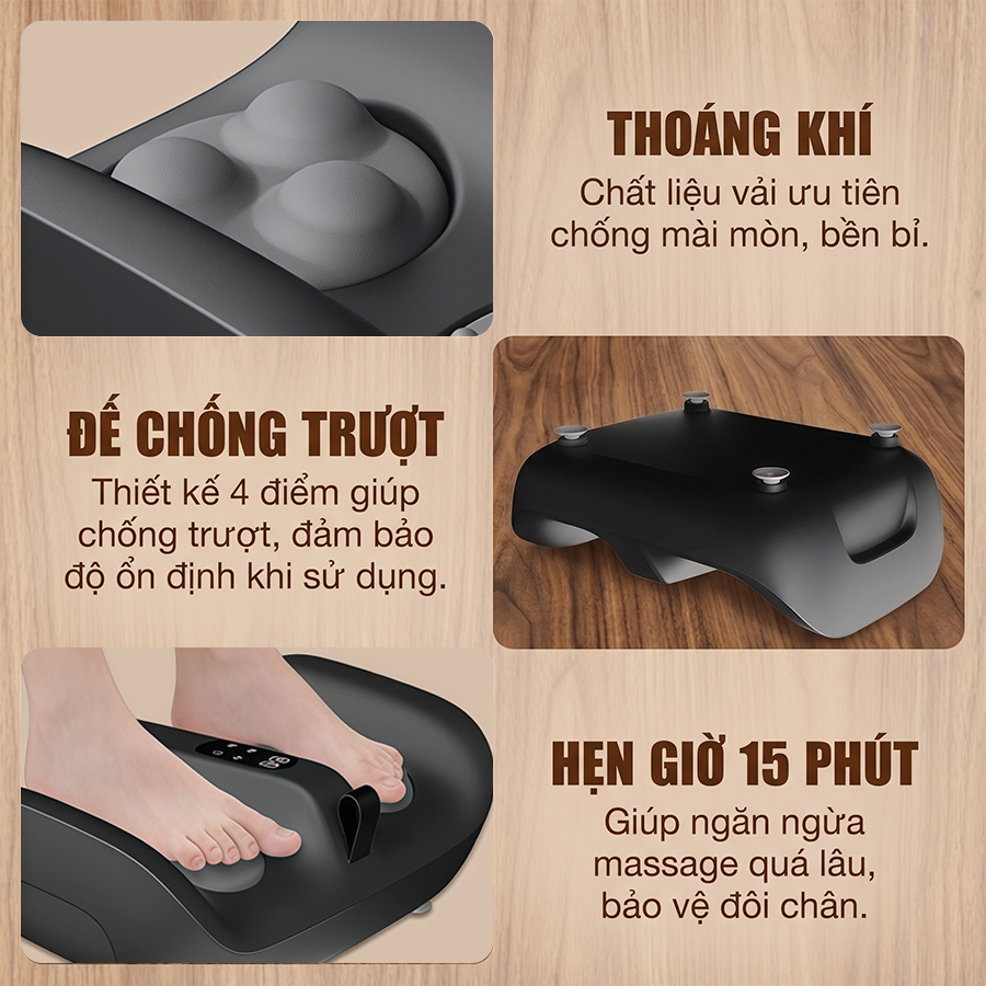 Máy massage chân và rung chân OKACHI JP-801 ( Màu đen)